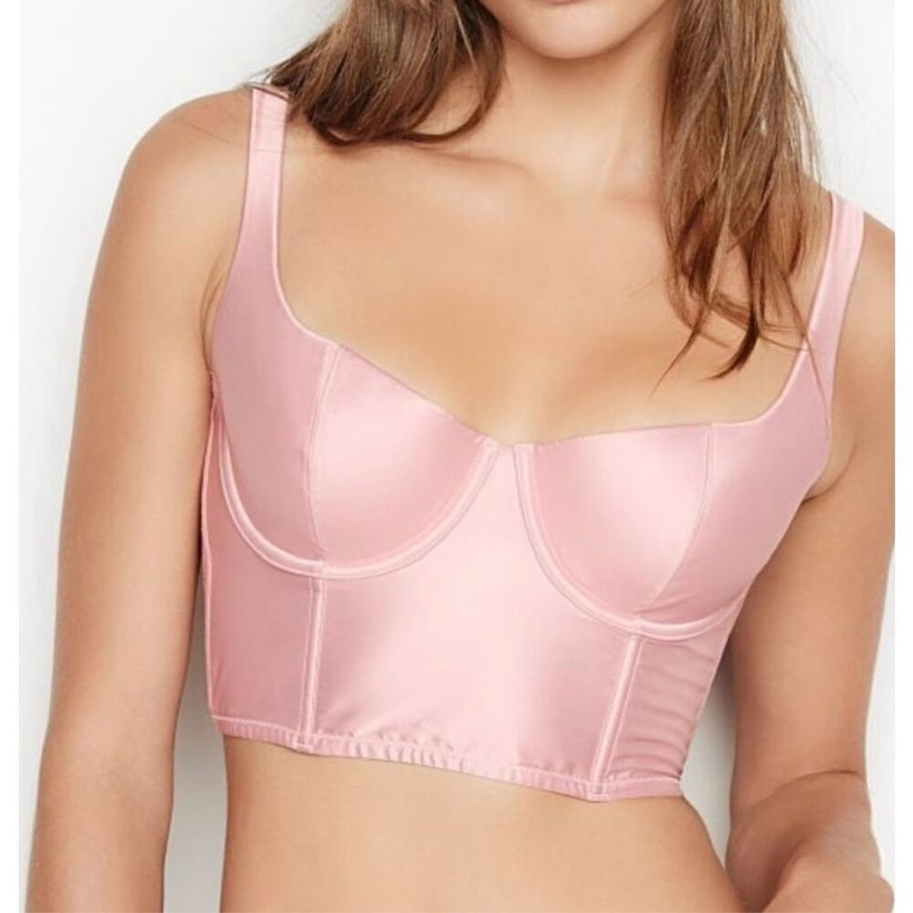 Victoria’s Secret‎ Satin Bra Top size 34D Pink Lace